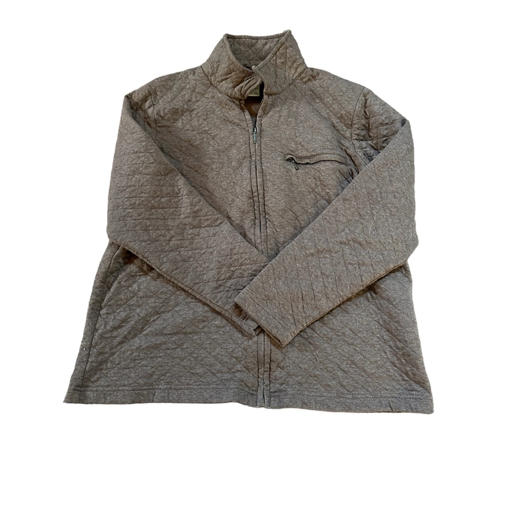 L.L. Bean Brown Dimond Quilt Textured Jacket SIZE M